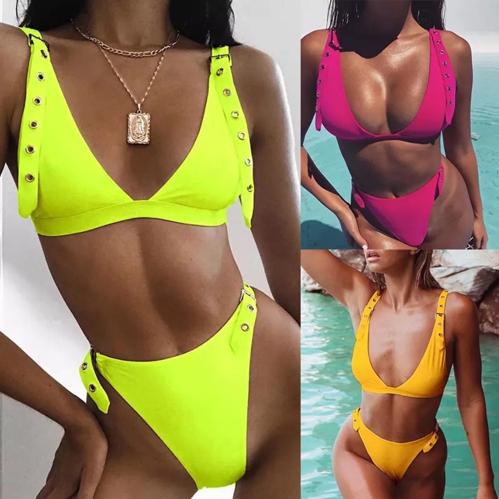LASTONE NEW Royal Blue Buckle Two Piece Bikini Set - Picture 5 of 5